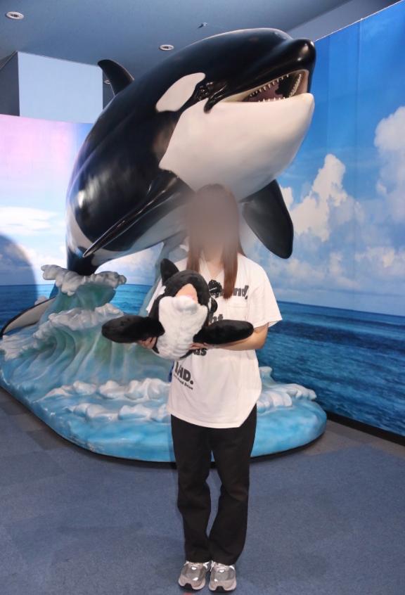 シャチと写真が撮れたよ‼︎